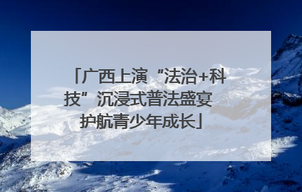 广西上演“法治+科技”沉浸式普法盛宴 护航青少年成长
