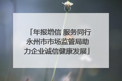 年报增信 服务同行 永州市市场监管局助力企业诚信健康发展