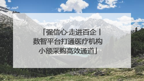 强信心·走进百企丨数智平台打通医疗机构小额采购高效通道