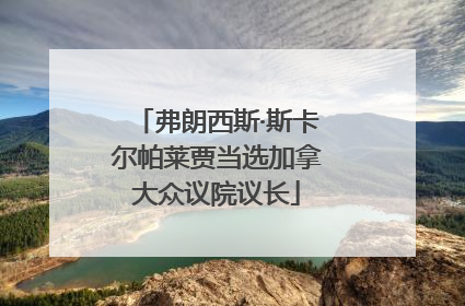 弗朗西斯·斯卡尔帕莱贾当选加拿大众议院议长