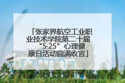 张家界航空工业职业技术学院第二十届“5·25”心理健康日活动圆满收官