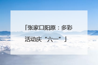 张家口阳原：多彩活动庆“六一”