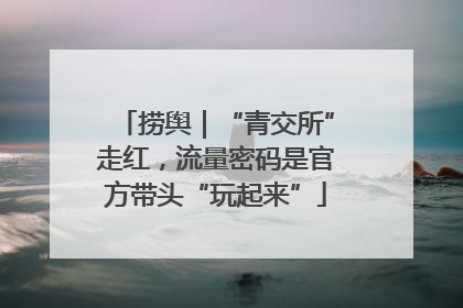 捞舆｜“青交所”走红，流量密码是官方带头“玩起来”