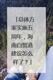总体方案实施五周年，海南自贸港建设怎么样了？