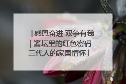 感恩奋进 双争有我｜酱坛里的红色密码 三代人的家国情怀