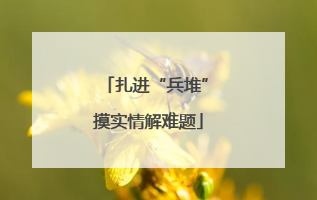 扎进“兵堆”摸实情解难题