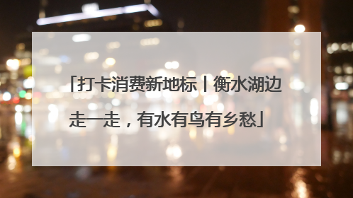 打卡消费新地标丨衡水湖边走一走，有水有鸟有乡愁