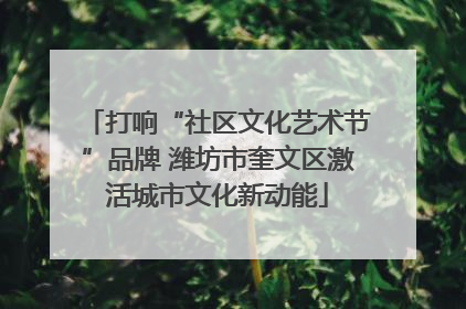 打响“社区文化艺术节”品牌 潍坊市奎文区激活城市文化新动能