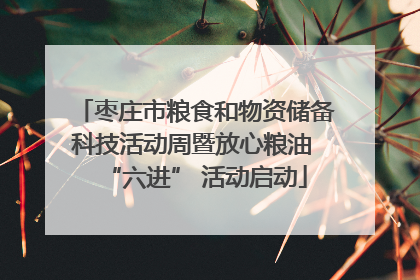 枣庄市粮食和物资储备科技活动周暨放心粮油 “六进” 活动启动