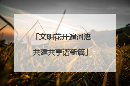 文明花开遍河洛 共建共享谱新篇