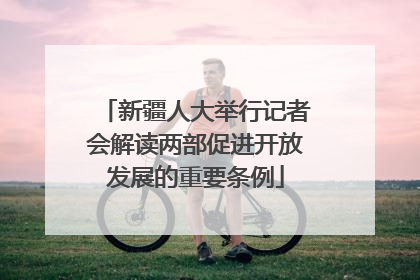 新疆人大举行记者会解读两部促进开放发展的重要条例