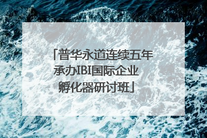 普华永道连续五年承办IBI国际企业孵化器研讨班
