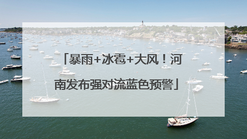 暴雨+冰雹+大风！河南发布强对流蓝色预警