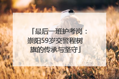 最后一班护考岗：崇阳59岁交警程树旗的传承与坚守