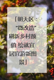 朝天区：“微改造”刷新乡村颜值 绘就宜居宜游新图景