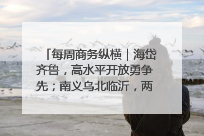 每周商务纵横｜海岱齐鲁，高水平开放勇争先；南义乌北临沂，两扇窗里观外贸