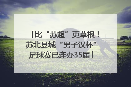 比“苏超”更草根！苏北县城“男子汉杯”足球赛已连办35届
