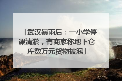 武汉暴雨后：一小学停课清淤，有商家称地下仓库数万元货物被泡