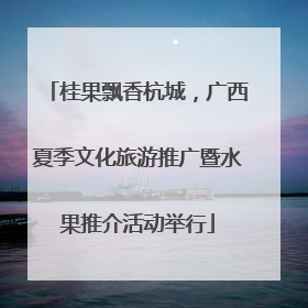 桂果飘香杭城，广西夏季文化旅游推广暨水果推介活动举行