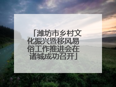 潍坊市乡村文化振兴暨移风易俗工作推进会在诸城成功召开
