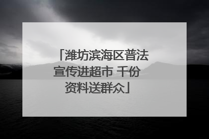 潍坊滨海区普法宣传进超市 千份资料送群众