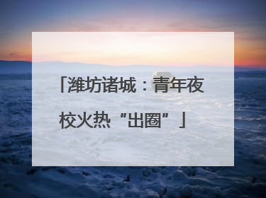 潍坊诸城：青年夜校火热“出圈”