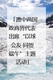 澳中两国政商界代表出席“以球会友·同贺端午”主题活动