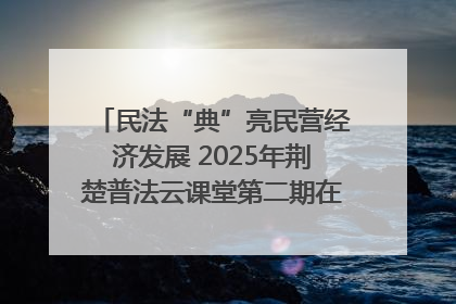 民法“典”亮民营经济发展 2025年荆楚普法云课堂第二期在武汉客厅开讲