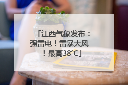 江西气象发布：强雷电！雷暴大风！最高38℃