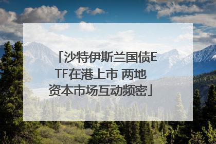 沙特伊斯兰国债ETF在港上市 两地资本市场互动频密