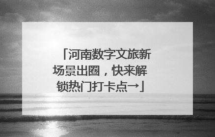 河南数字文旅新场景出圈，快来解锁热门打卡点→
