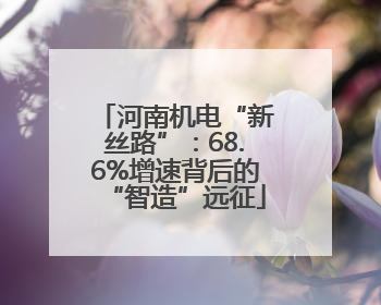 河南机电“新丝路”：68.6%增速背后的“智造”远征