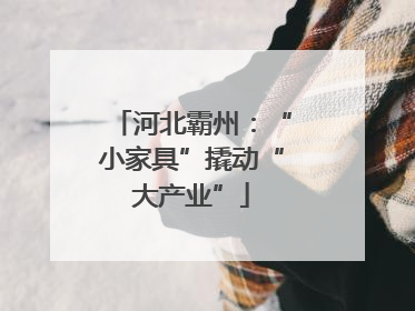 河北霸州：“小家具”撬动“大产业”