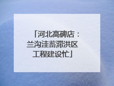 河北高碑店：兰沟洼蓄滞洪区工程建设忙