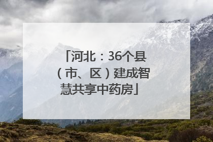 河北：36个县（市、区）建成智慧共享中药房