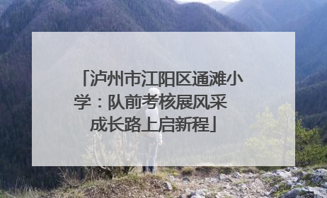 泸州市江阳区通滩小学：队前考核展风采 成长路上启新程