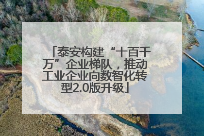 泰安构建“十百千万”企业梯队，推动工业企业向数智化转型2.0版升级
