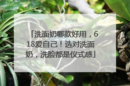 洗面奶哪款好用，618爱自己！选对洗面奶，洗脸都是仪式感
