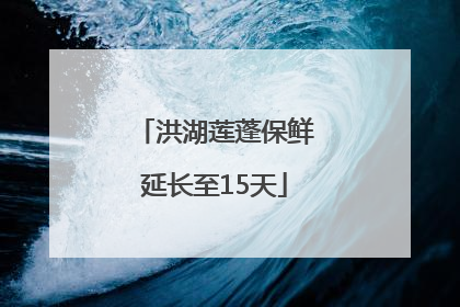 洪湖莲蓬保鲜延长至15天
