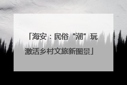 海安：民俗“潮”玩激活乡村文旅新图景