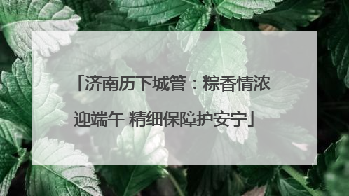 济南历下城管：粽香情浓迎端午 精细保障护安宁