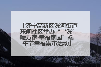 济宁高新区洸河街道东闸社区举办“‘洸’暖万家·幸福家园”端午节幸福集市活动