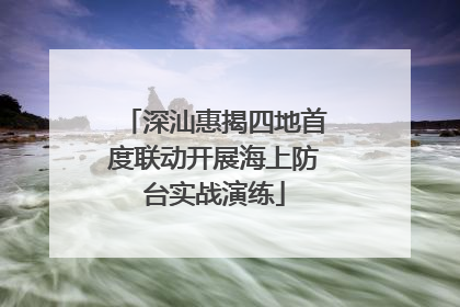 深汕惠揭四地首度联动开展海上防台实战演练