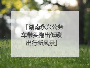 湖南永兴公务车带头跑出低碳出行新风景