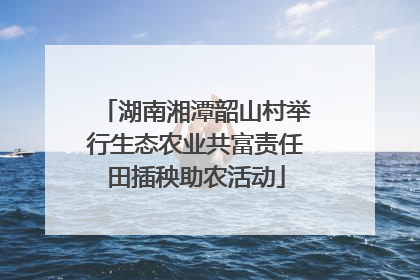 湖南湘潭韶山村举行生态农业共富责任田插秧助农活动
