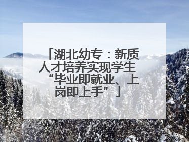 湖北幼专：新质人才培养实现学生“毕业即就业、上岗即上手”