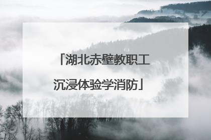 湖北赤壁教职工沉浸体验学消防