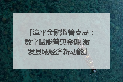 漳平金融监管支局：数字赋能普惠金融 激发县域经济新动能