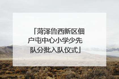 菏泽鲁西新区佃户屯中心小学少先队分批入队仪式