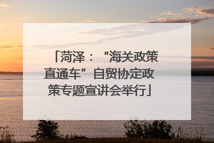 菏泽：“海关政策直通车”自贸协定政策专题宣讲会举行